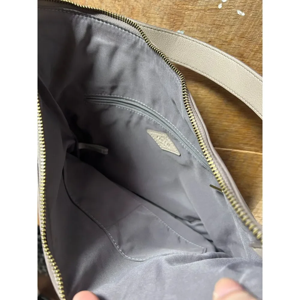 Fossil Light Tan Leather Hobo Bag